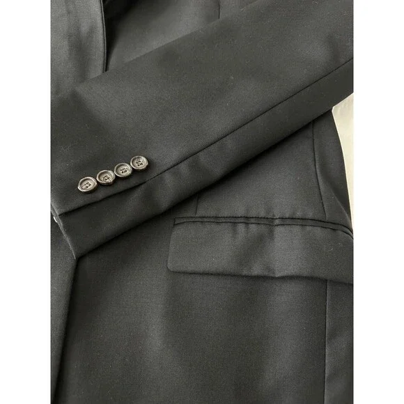 Lauren Ralph Lauren Black Suit Jacket Men 42L Two Button Blazer - Picture 3 of 10